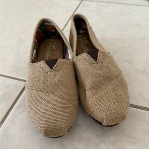 TOMS Tan Slip-Ons